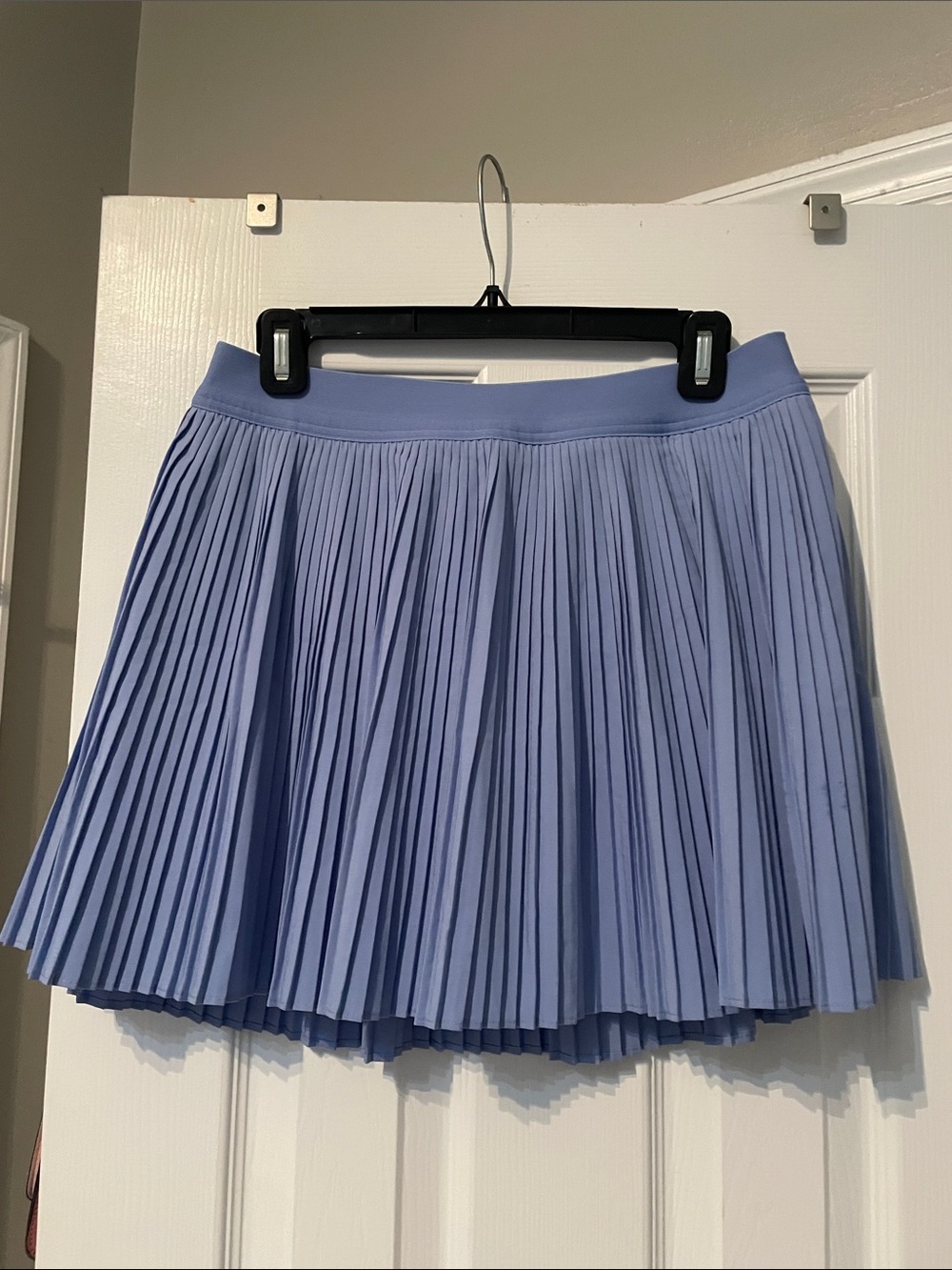 Pleated Mini skort in Light Periwinkle